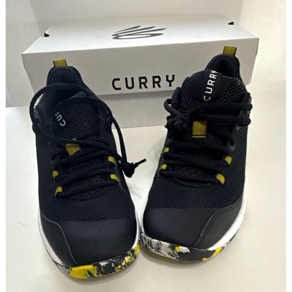 Under Armour Curry GS 325 Youth Basketball Sneakers Black/Yellow/White US 6Y